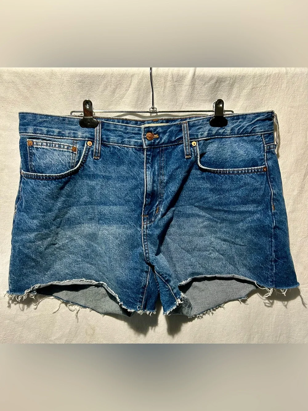 Madewell Medium Blue Denim Cutoff Shorts